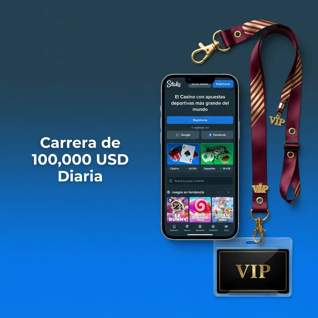 Carrera Diaria de Stake: ganá tu parte de 100,000 USD en premios distribuidos entre los 5,000 mejores jugadores