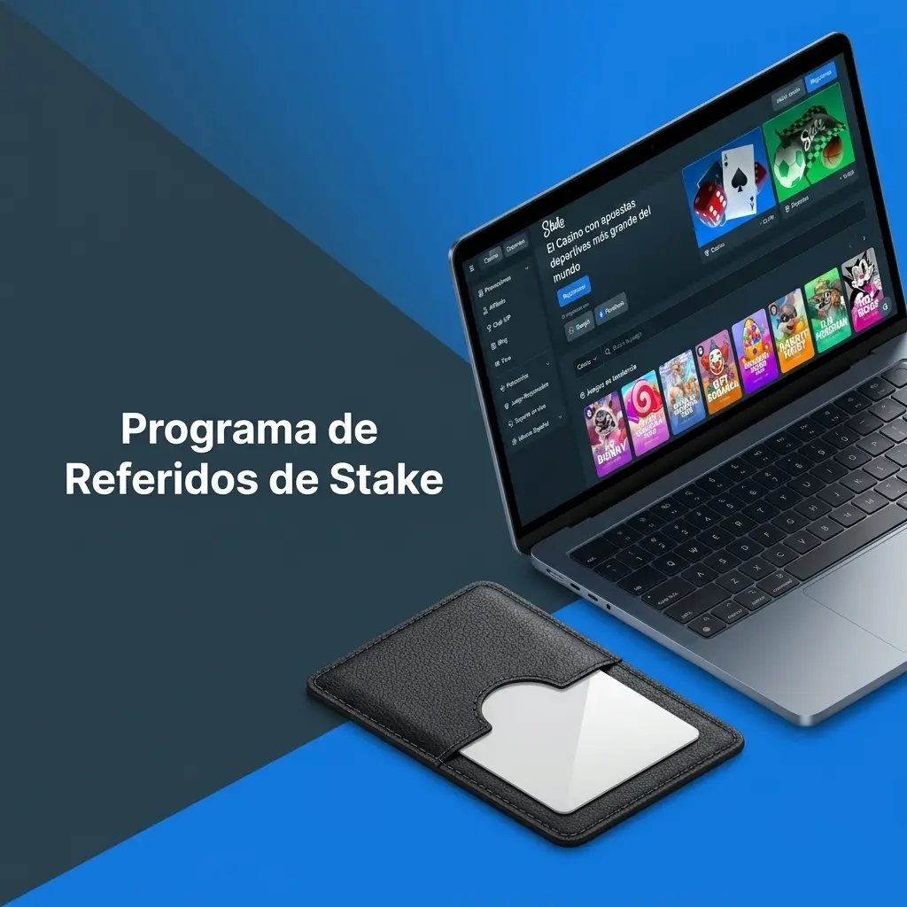 Programa de referidos de Stake: ganá comisiones en cripto invitando jugadores con tu enlace único sin límite de referidos.