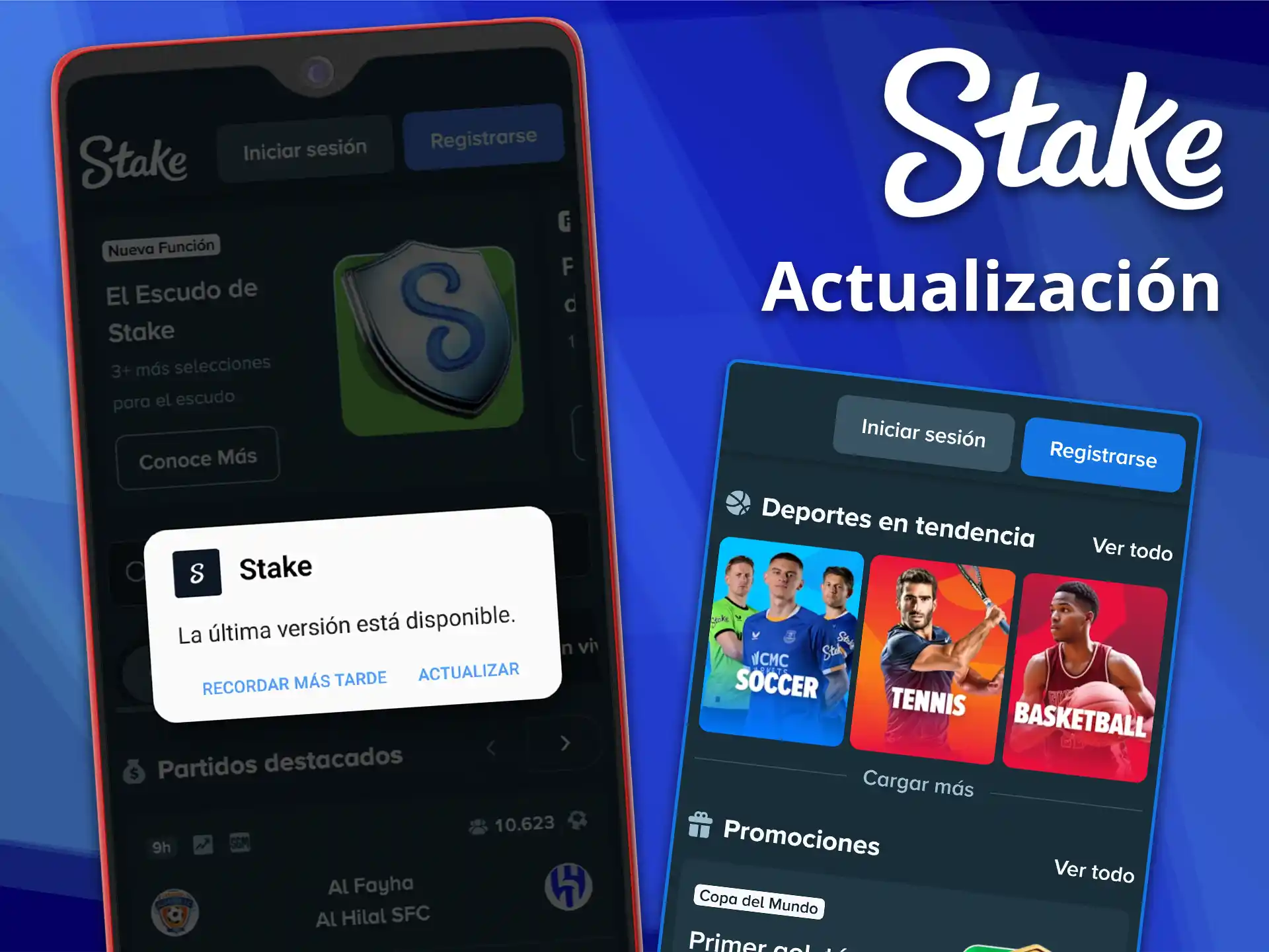 Actualiza la aplicación Stake a la última versión.