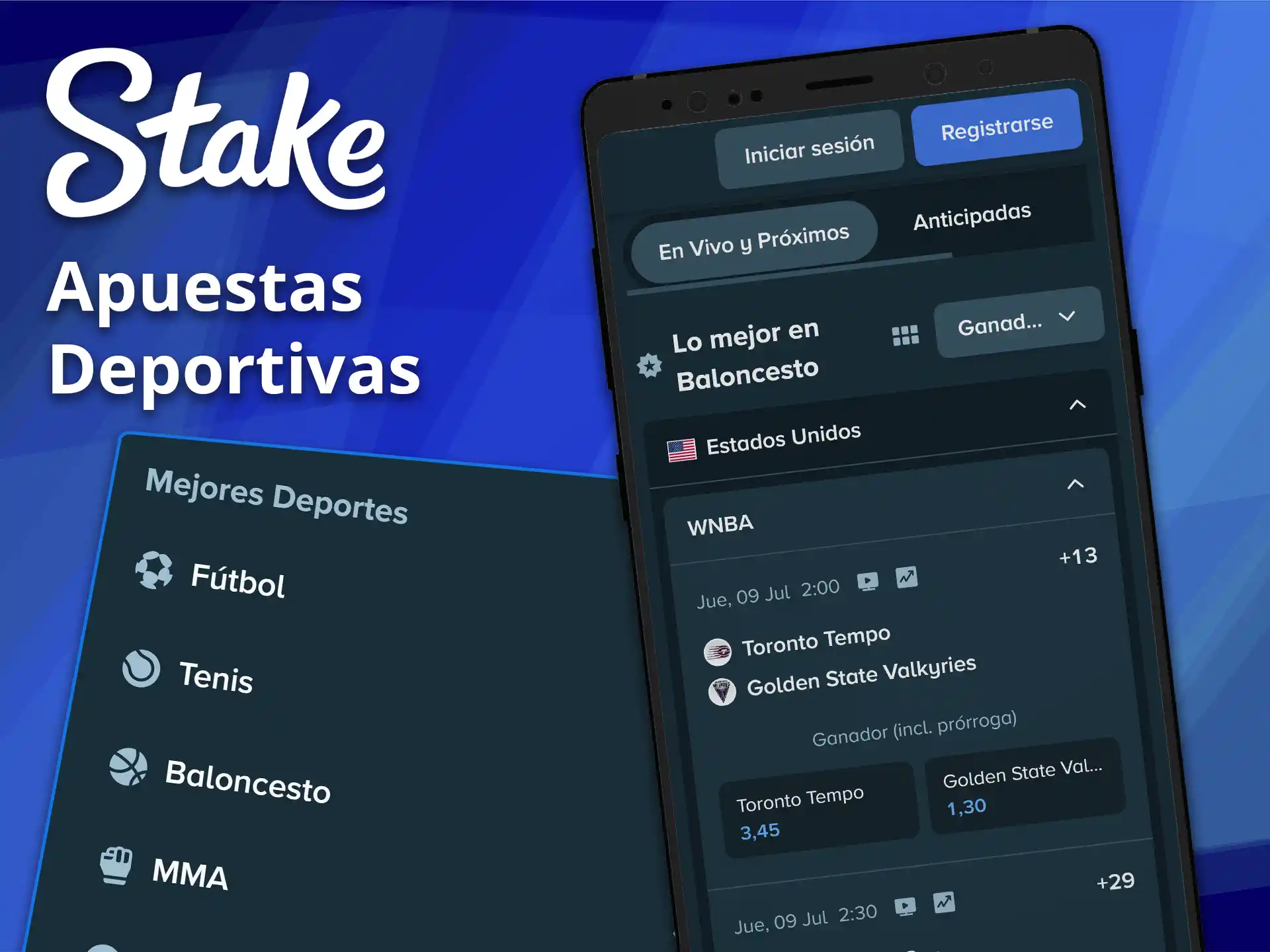 Realice pronósticos en sus eventos atléticos favoritos mediante las apuestas deportivas en la app de Stake.