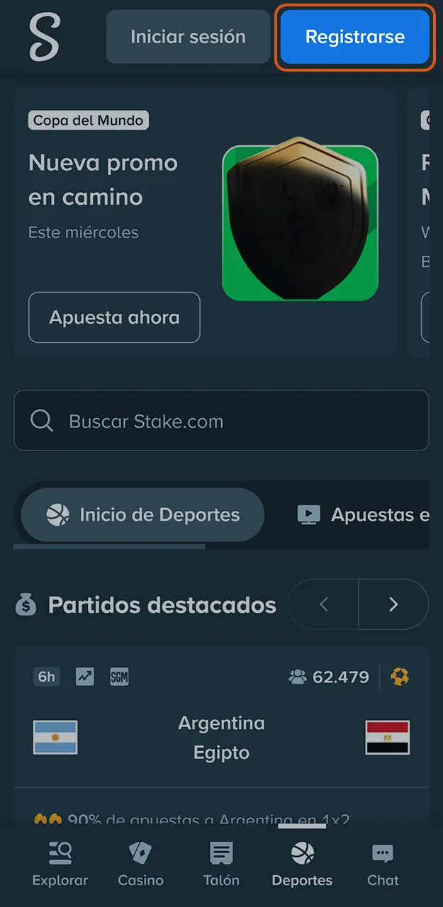 Descubre cómo empezar a jugar y realizar apuestas en la aplicación de Stake.