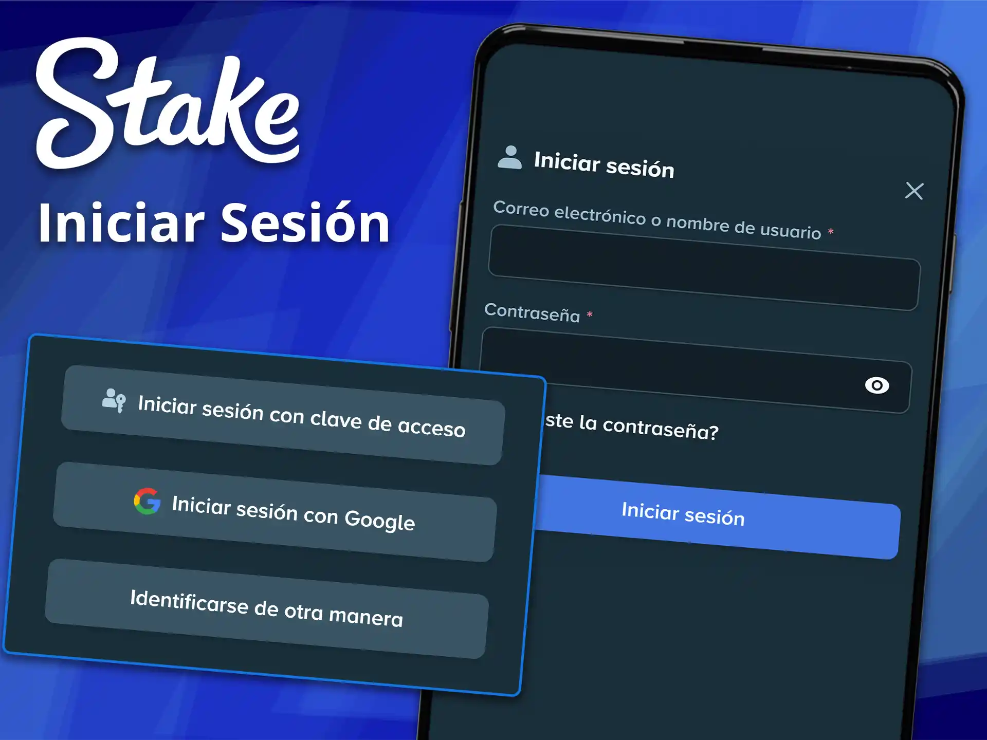 Ingrese sus datos de usuario para aprender cómo iniciar sesión en la app de Stake.