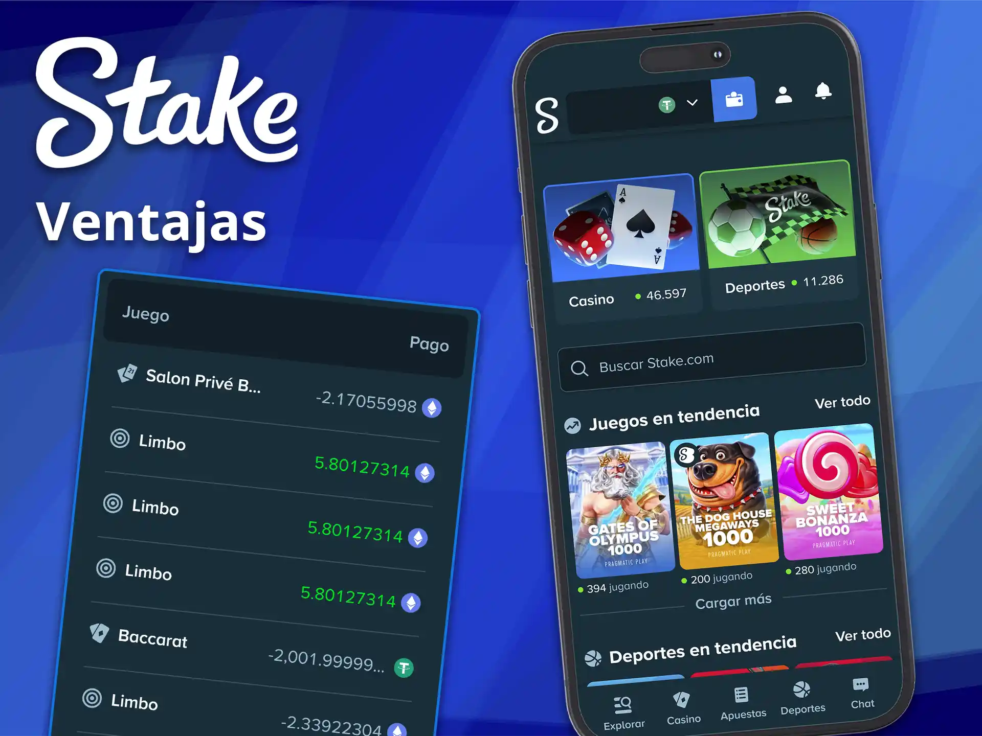 Conozca los beneficios principales y las ventajas de usar la app móvil de Stake.