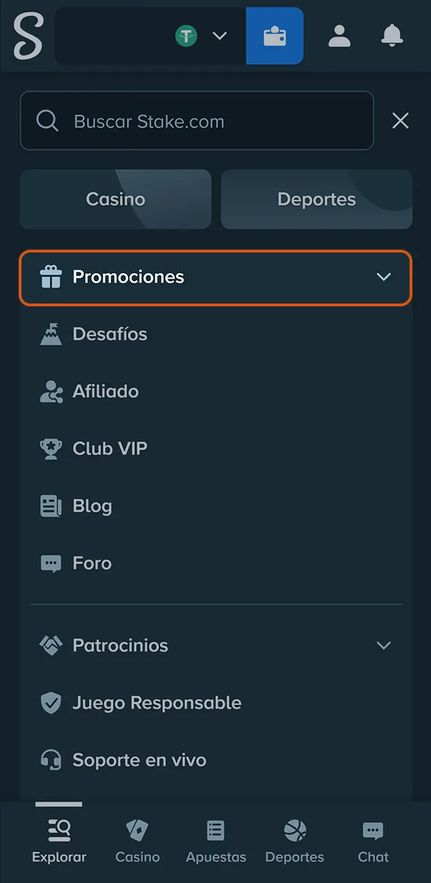 Obtenga sus recompensas adicionales cuando activá la promoción en Stake.
