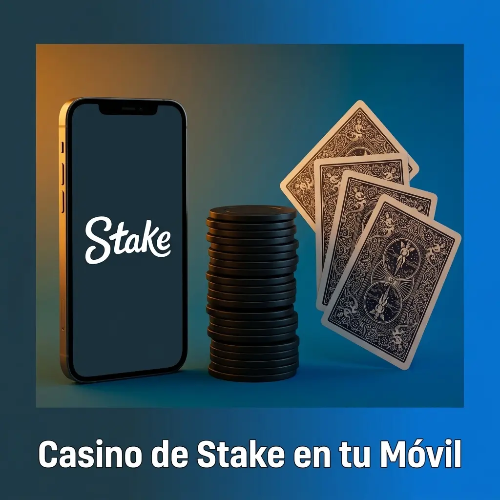 App móvil del casino Stake Argentina con slots, ruleta, blackjack y juegos en vivo disponibles