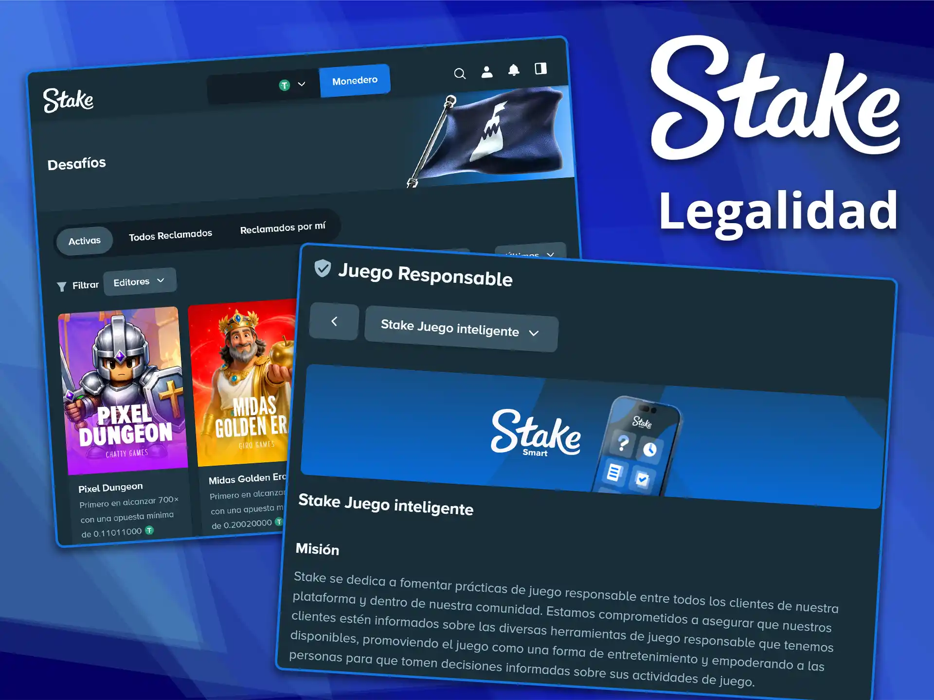 Empieza tu andadura en la plataforma segura de Stake.