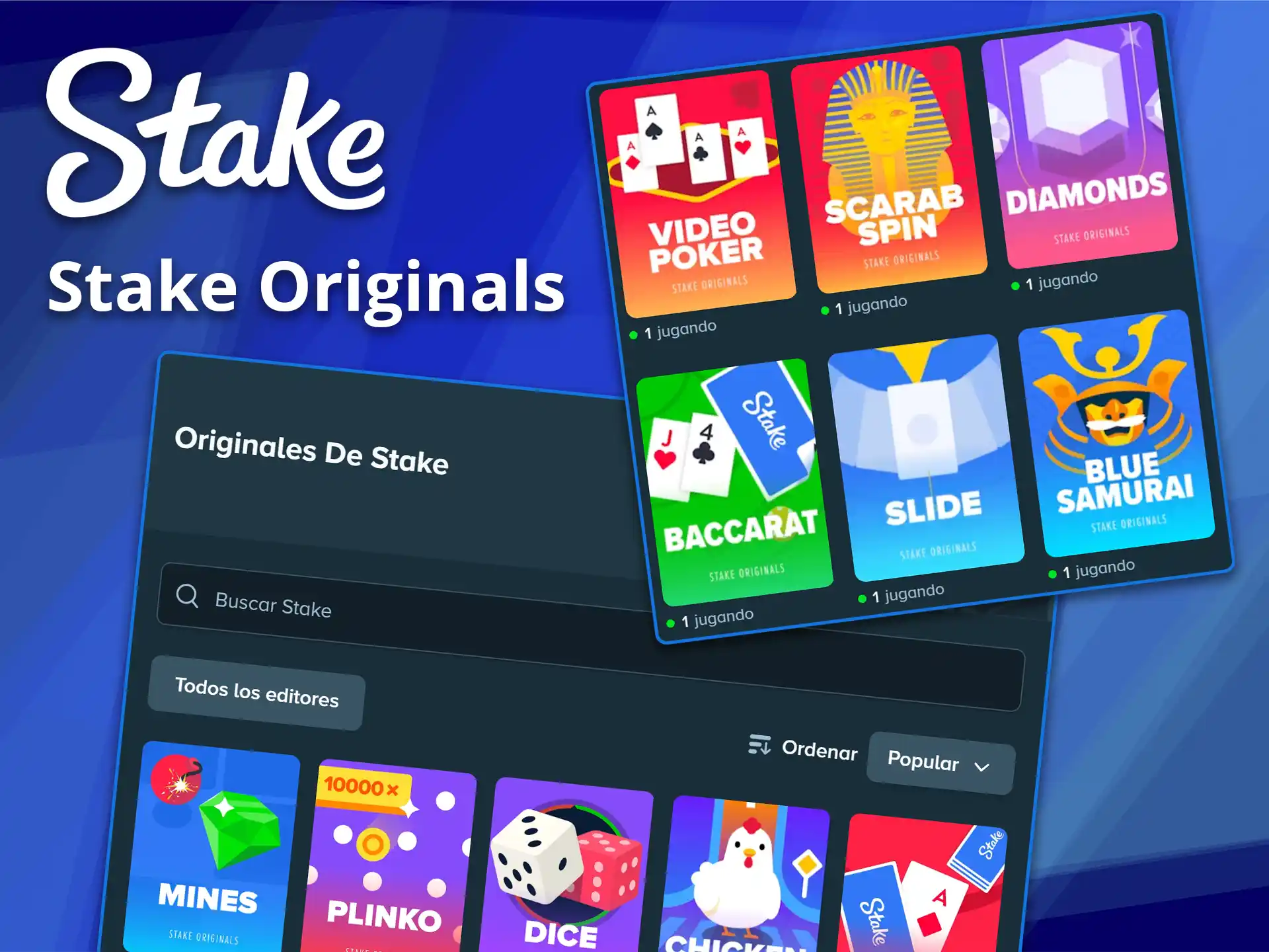 Disfruta de los juegos exclusivos de Stake Originals.